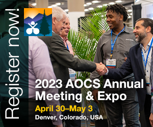 2023 AOCS Annual Meeting & Expo registration